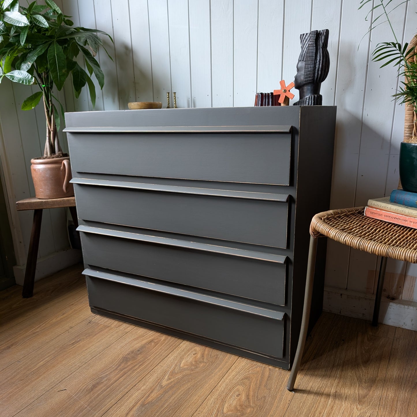 Small Painted Mid Century Chest of Drawers