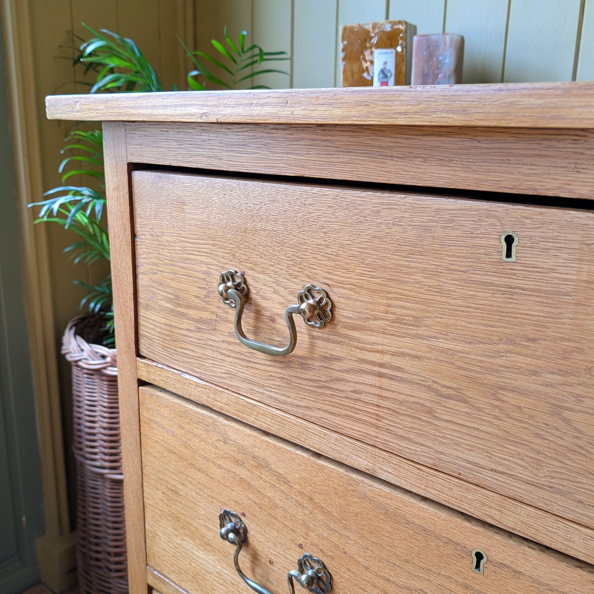 Small Antique Oak Chest of Drawers