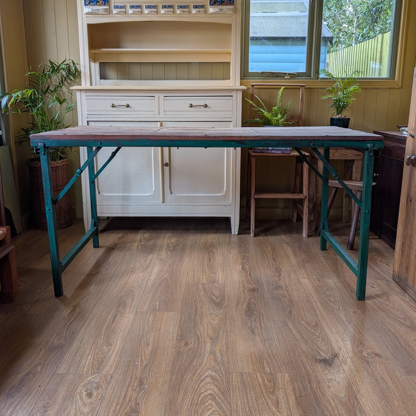 Reclaimed Industrial Style Trestle Table