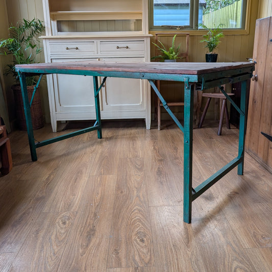 Reclaimed Industrial Style Trestle Table