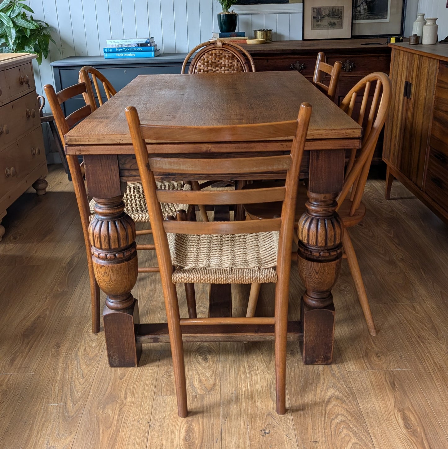 Vintage Oak Draw Leaf Table