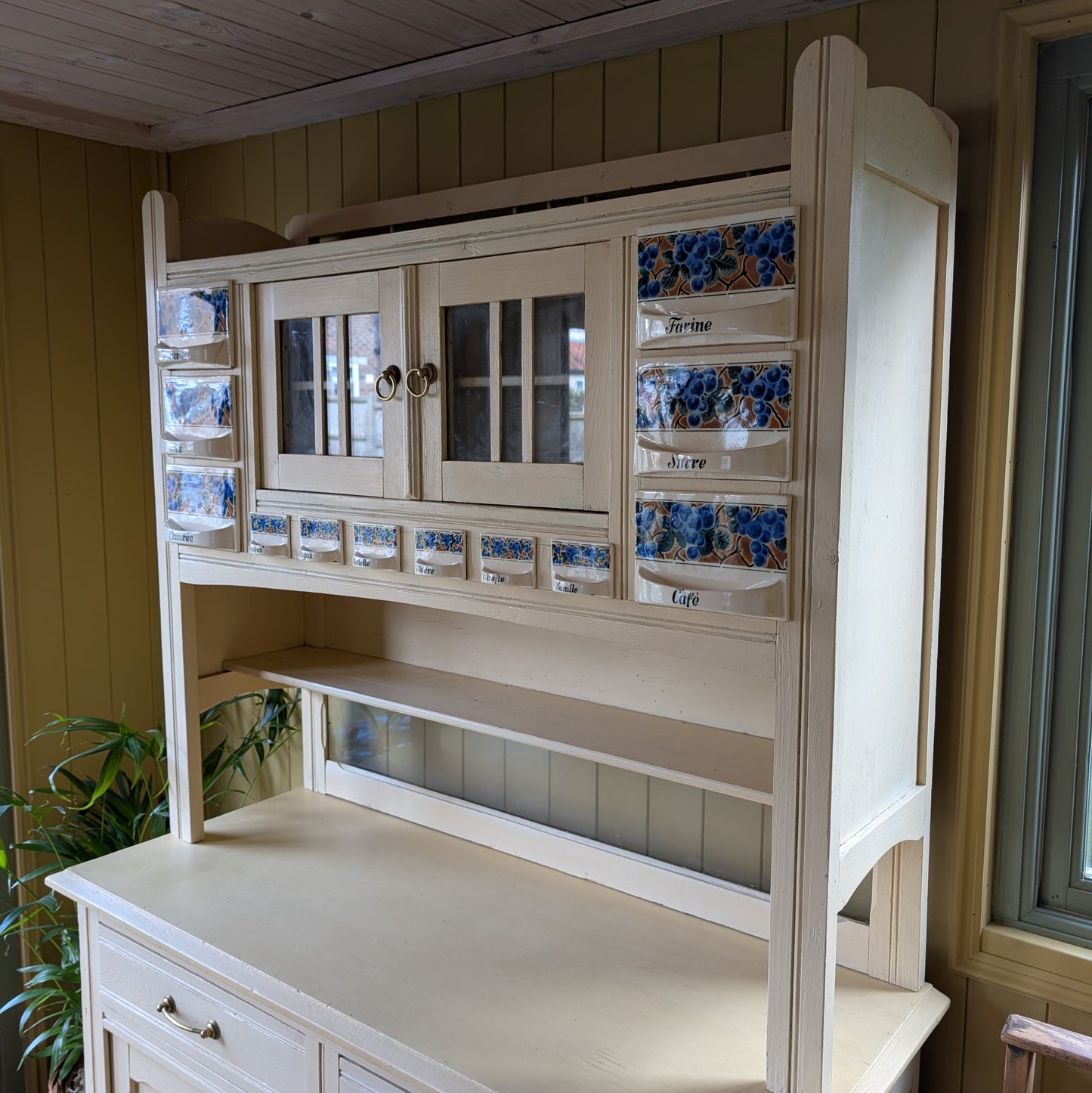 Rustic French Painted Kitchen Dresser