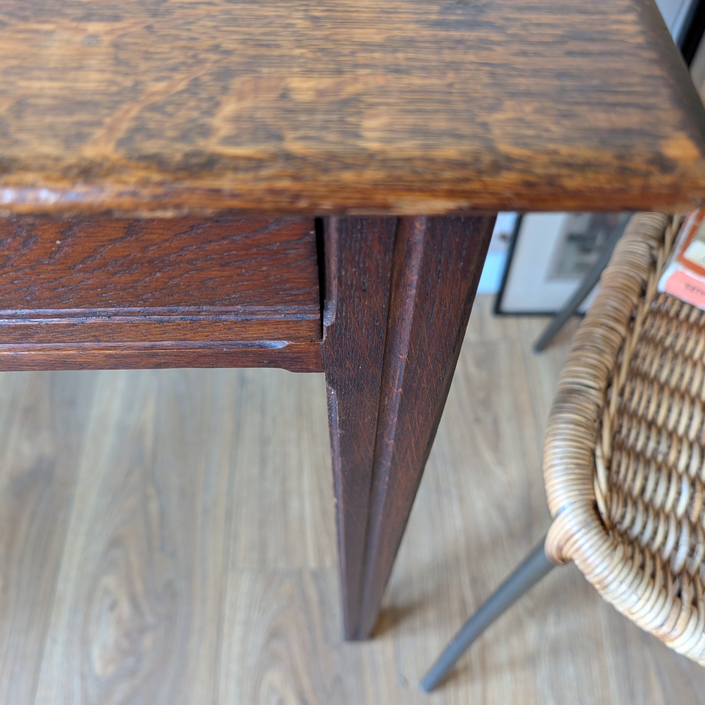 Small Antique Oak Writing Desk
