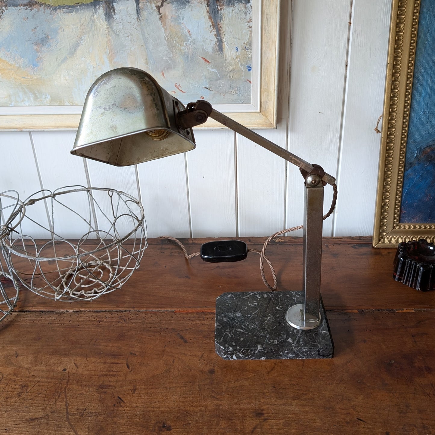 Antique French Desk Lamp