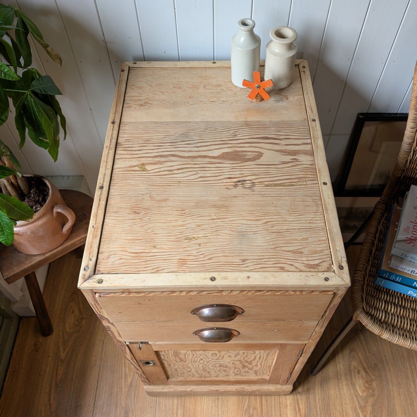 Small Antique Campaign Cupboard
