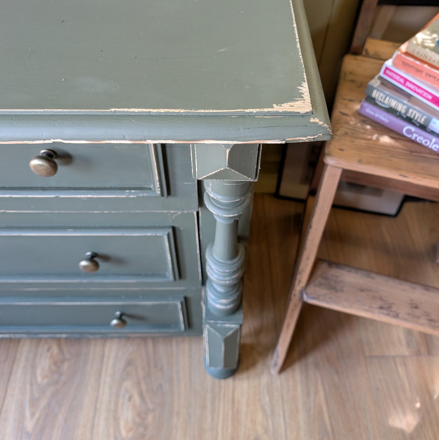 Painted Antique French Chest of Drawers
