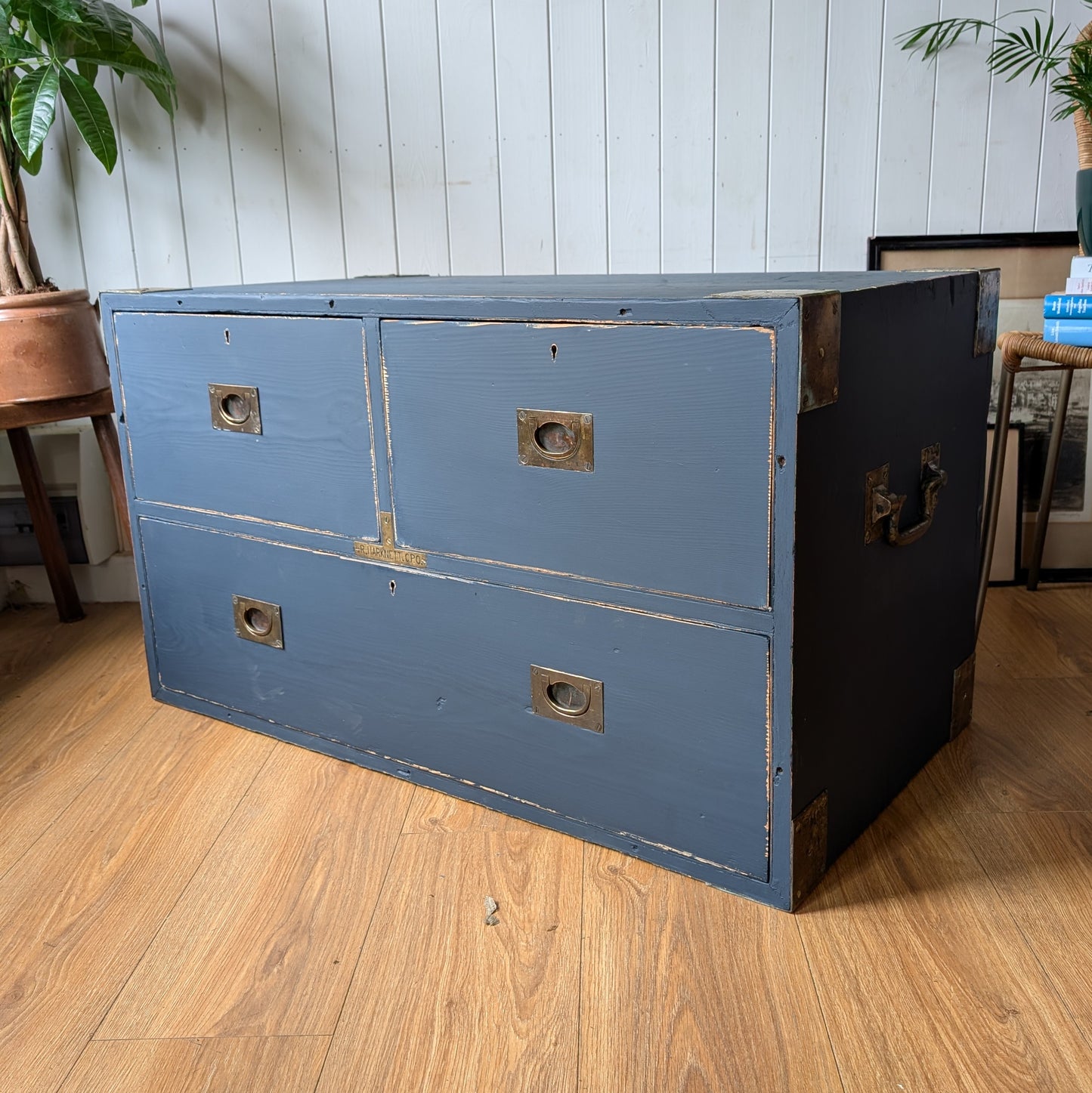 Low Antique Campaign Chest