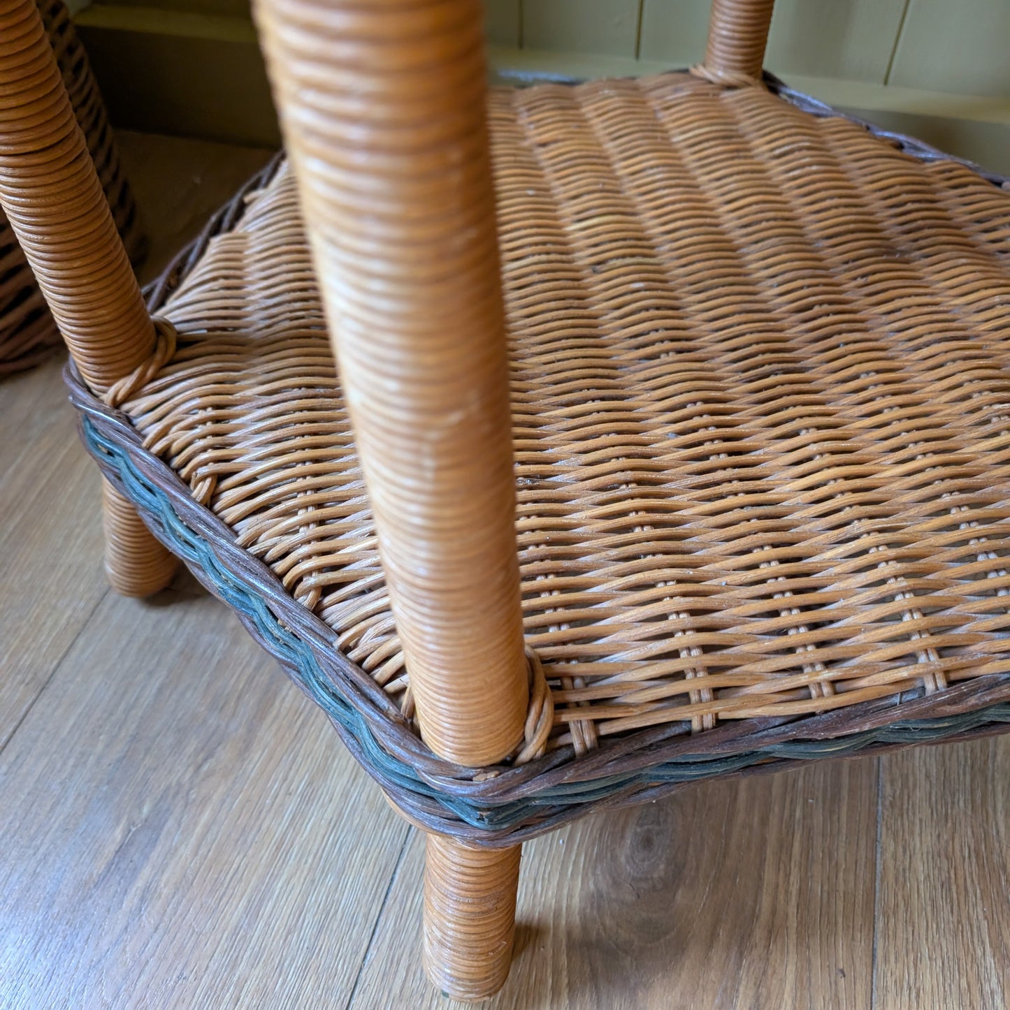 Vintage Wicker Side Table