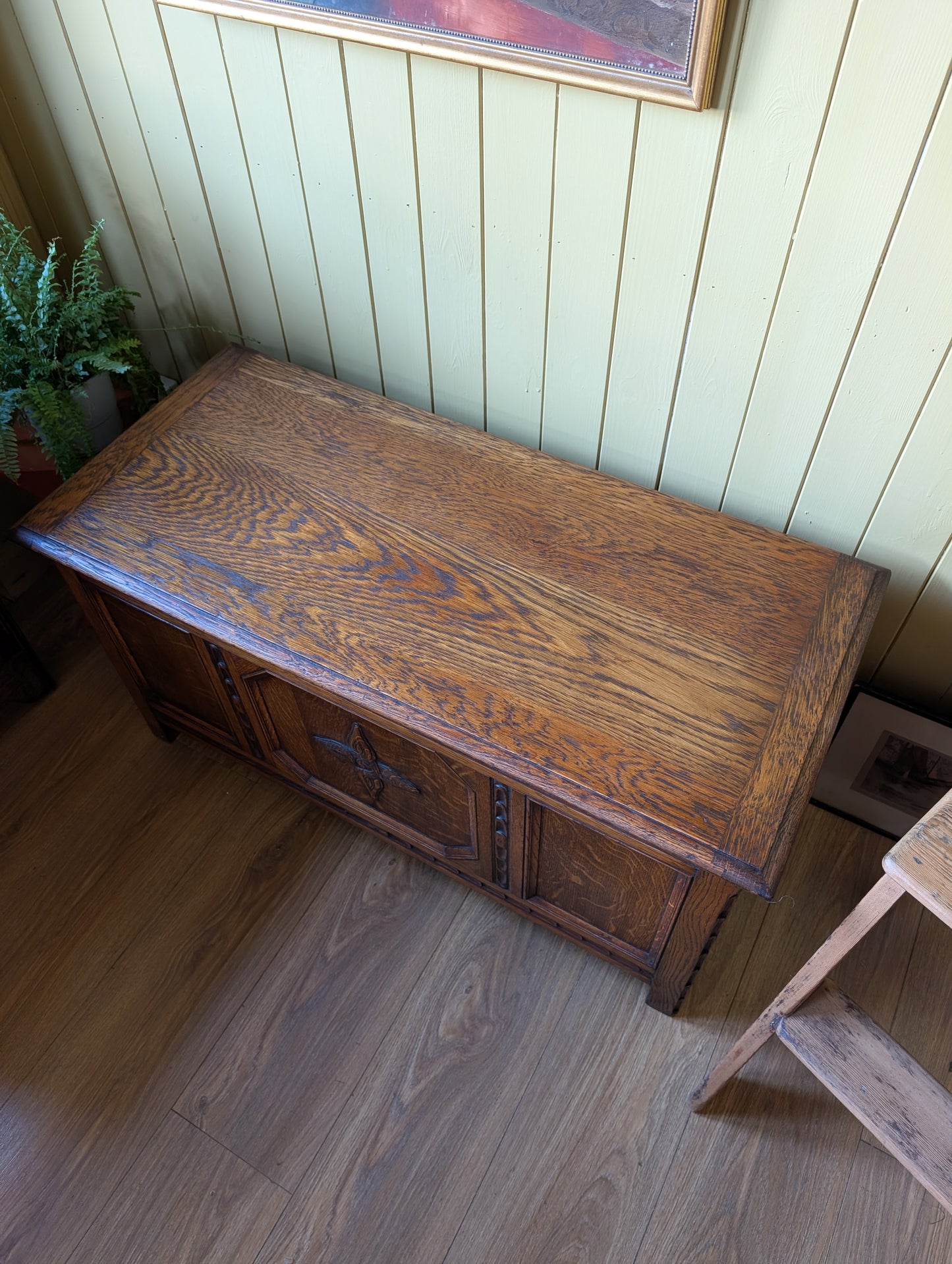 Antique Oak Blanket Box