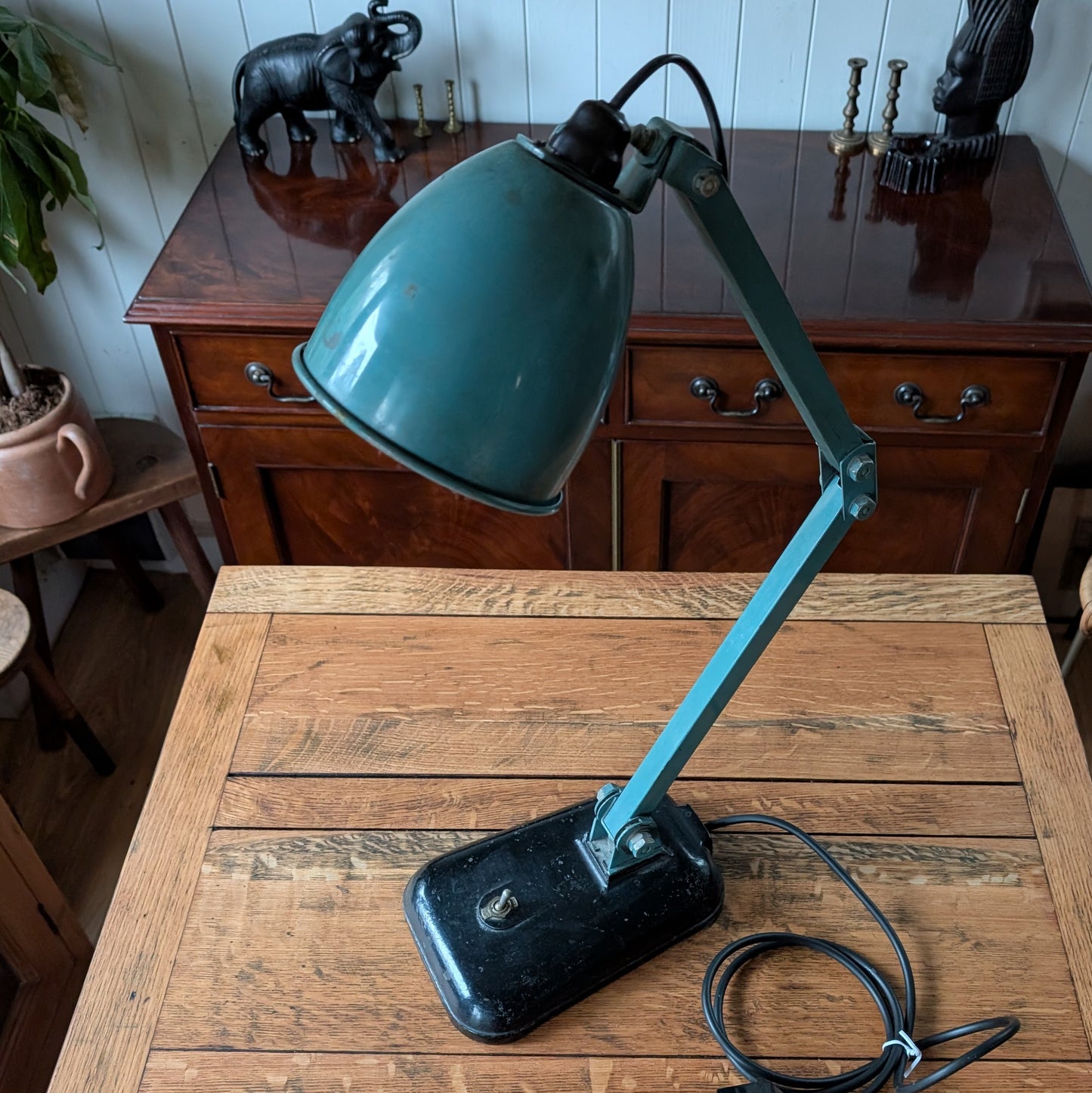 Large Vintage Industrial Work Light by Memlite