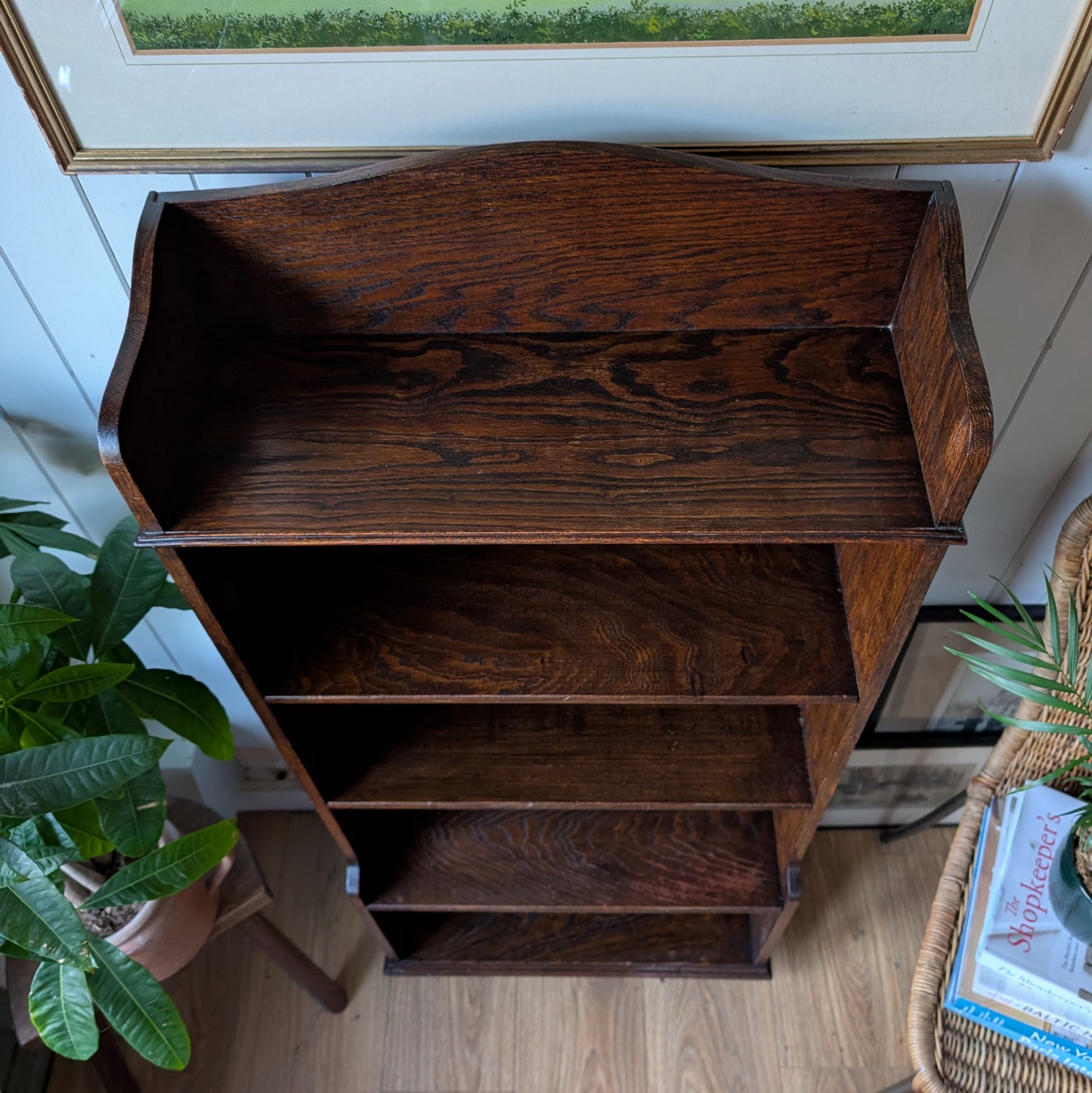Small Antique Oak Bookcase