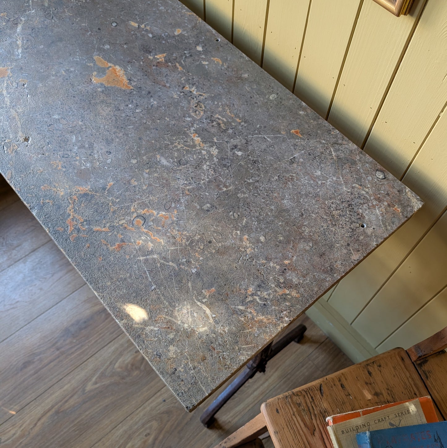 Antique French Cast Iron Table by