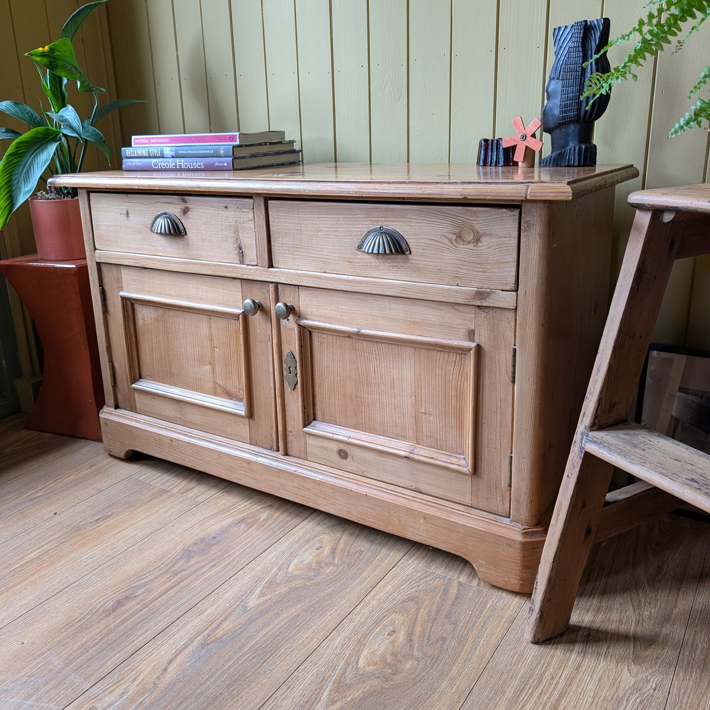 Low Victorian Pine Cupboard