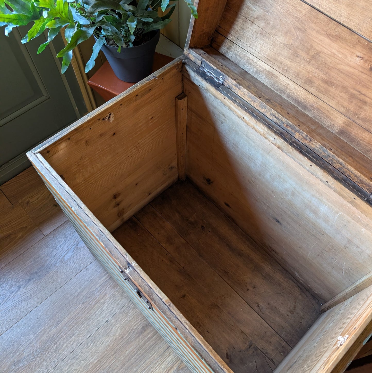 Painted Antique Dome Top Chest
