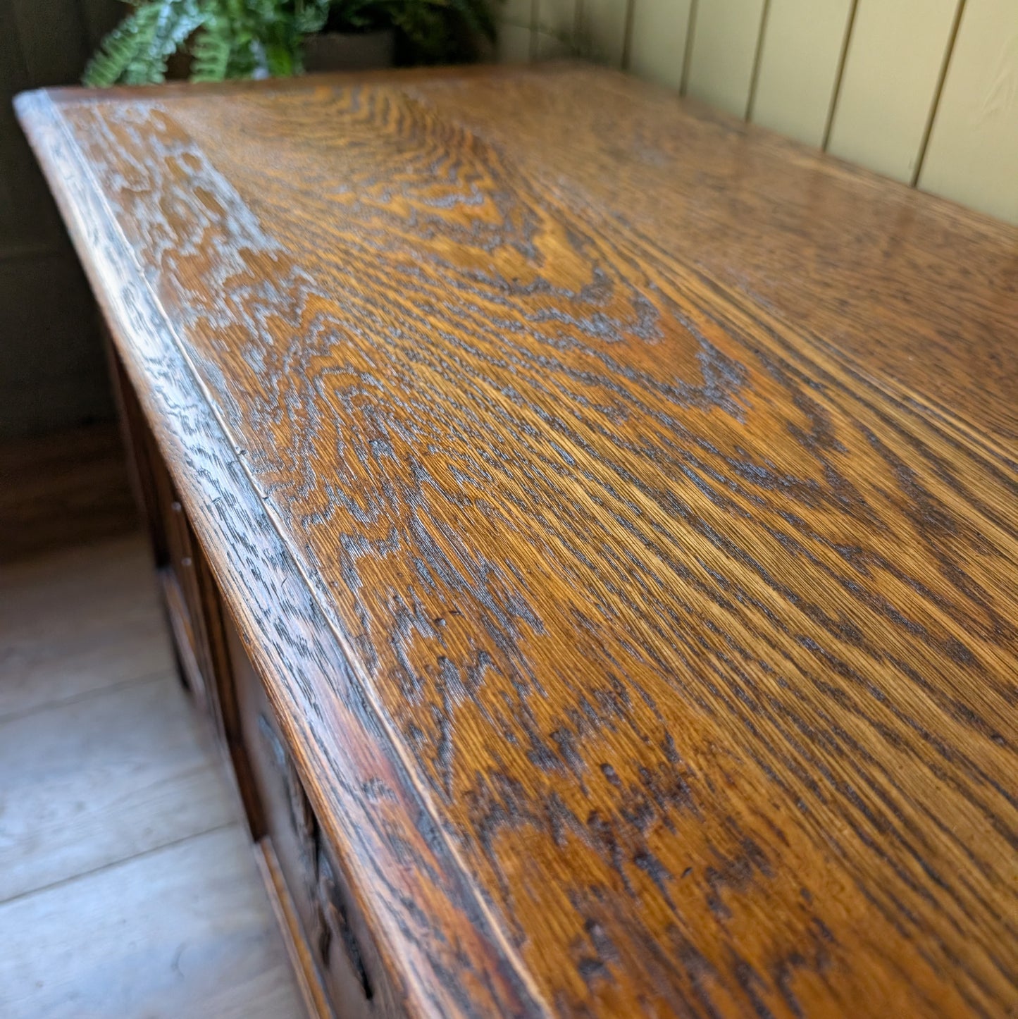 Antique Oak Blanket Box