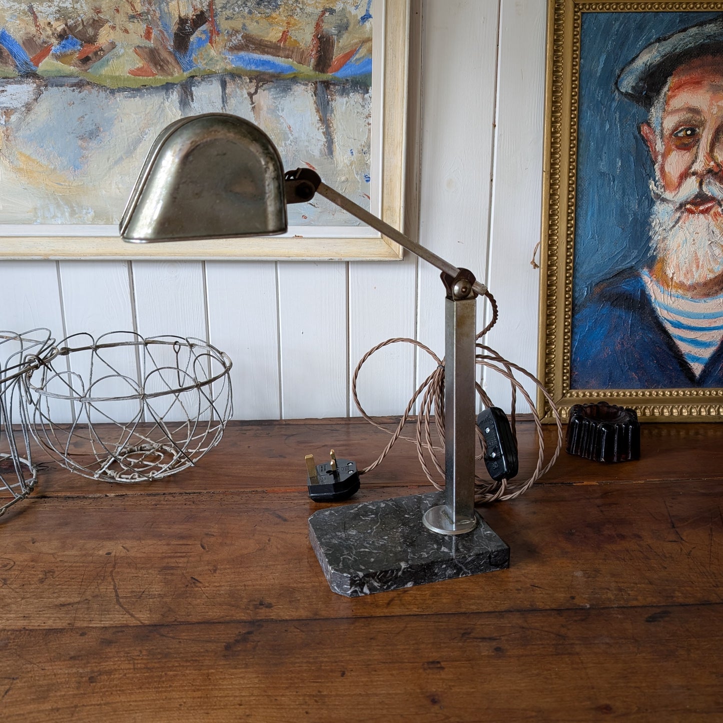 Antique French Desk Lamp