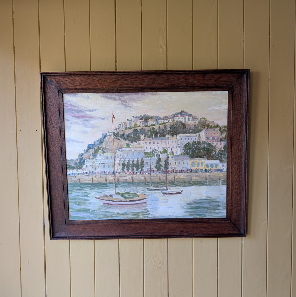 Vintage Oil Painting "Anchored in the Calm"