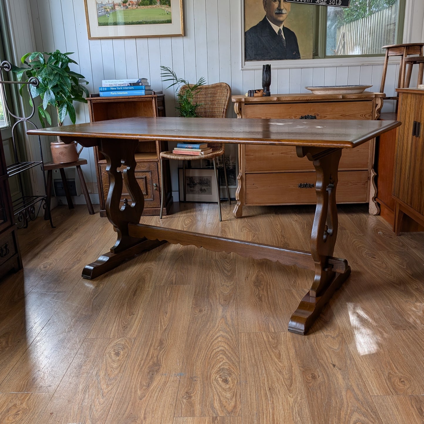 Vintage Oak Refectory Table