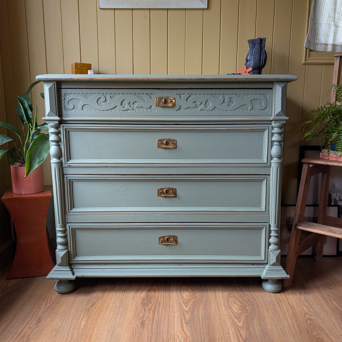 Antique French Painted Chest of Drawers