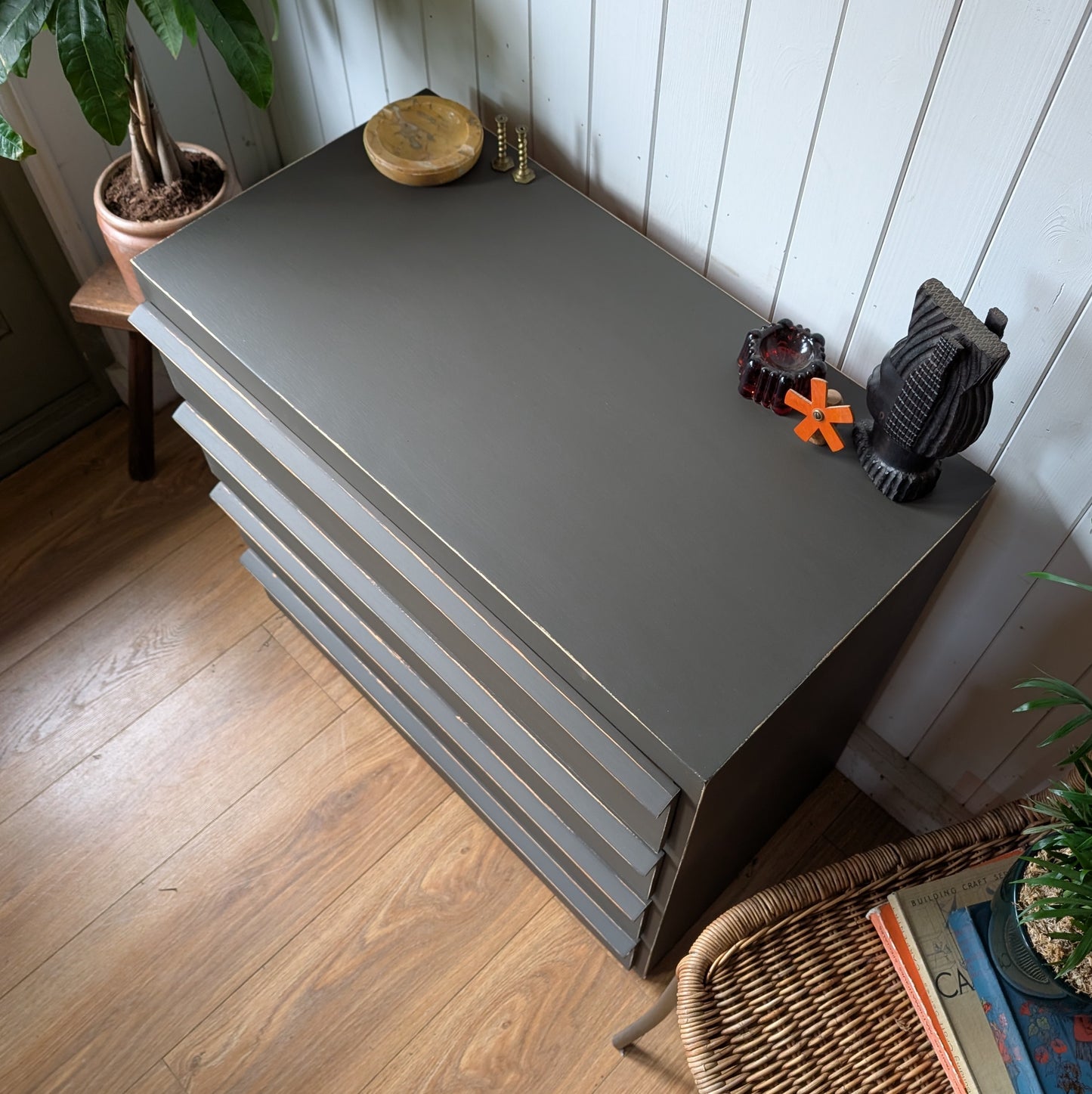 Small Painted Mid Century Chest of Drawers