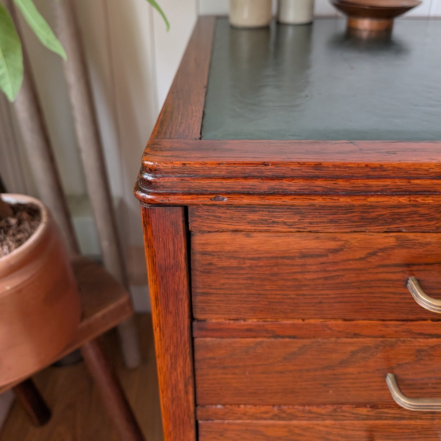Vintage Art Deco Oak Desk