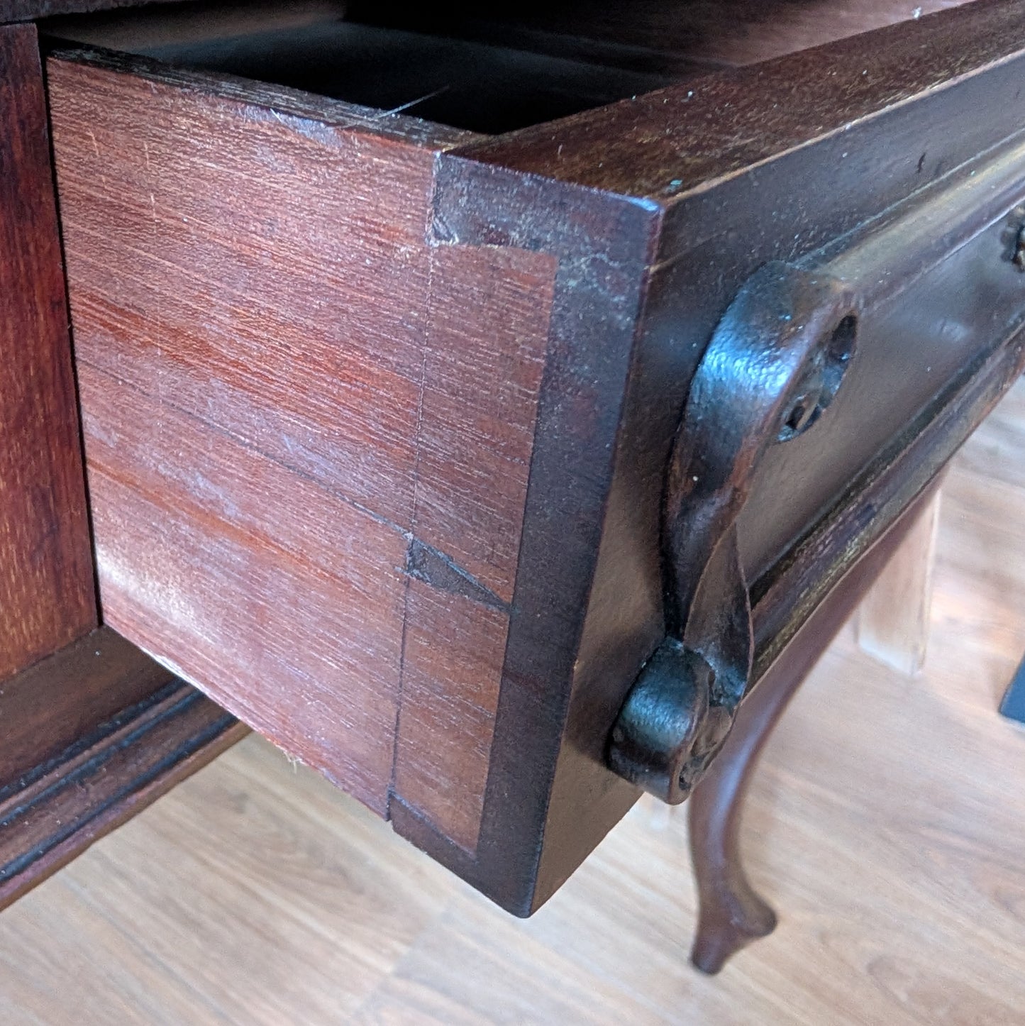 Antique Queen Anne Style Writing Desk with Cabriole Legs