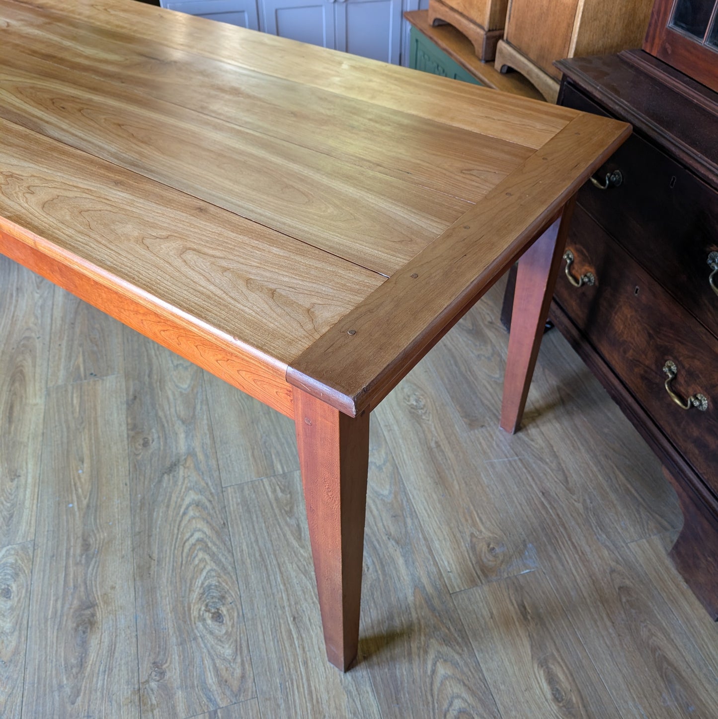 Vintage French Fruitwood Farmhouse Dining Table