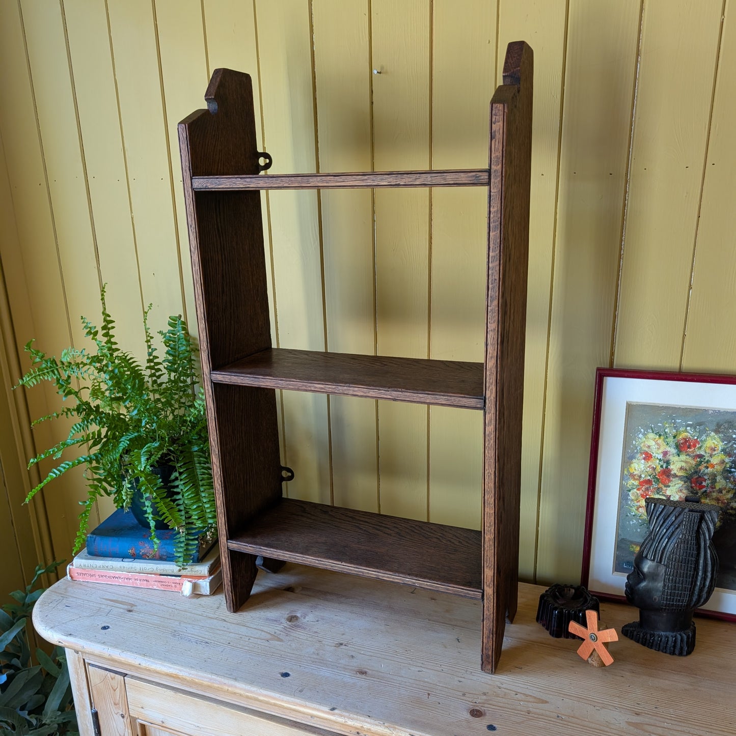 Small Oak Countertop Shelves