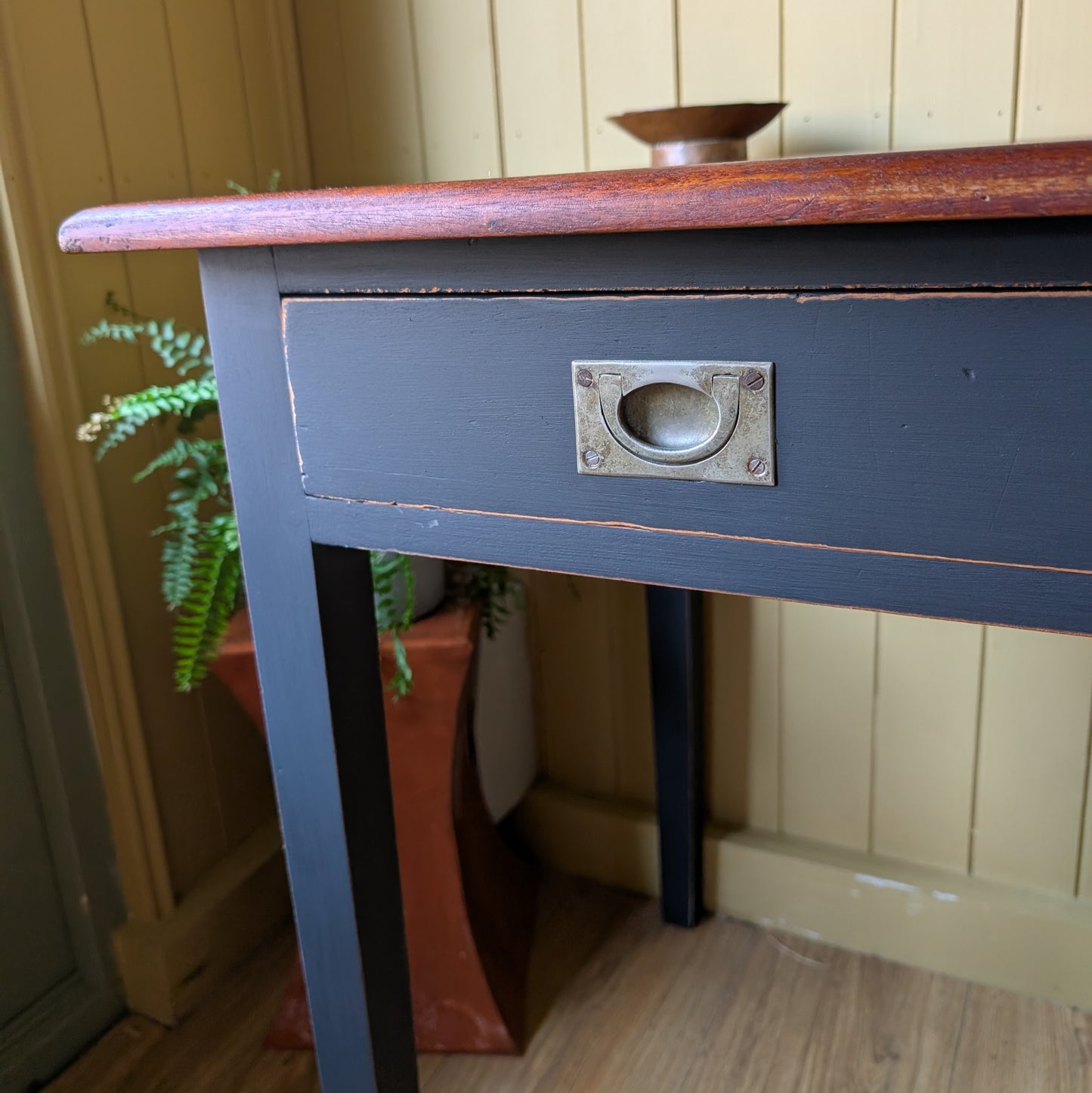 Antique Campaign Style Painted Desk