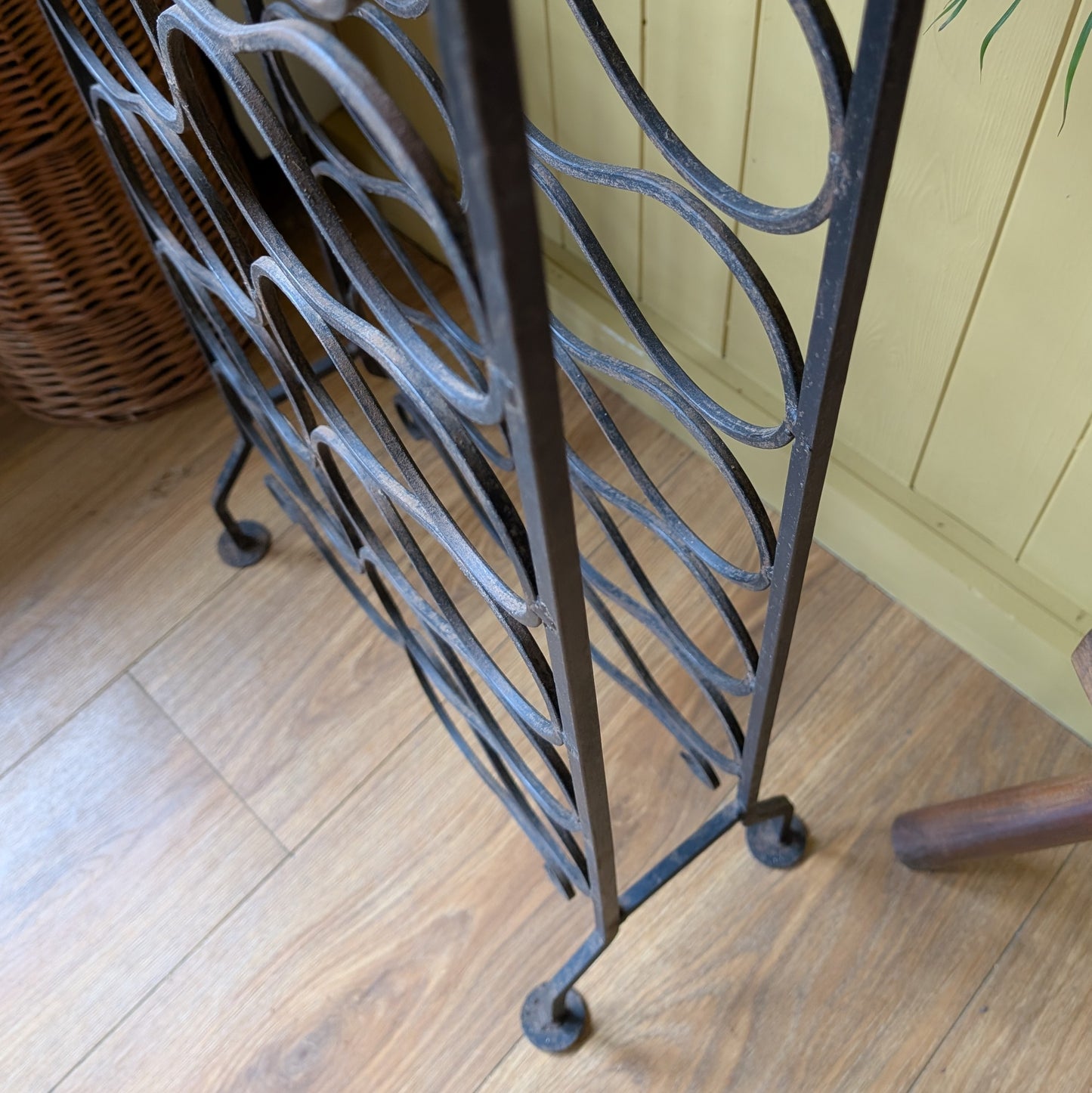 Vintage Wrought Iron Wine Rack
