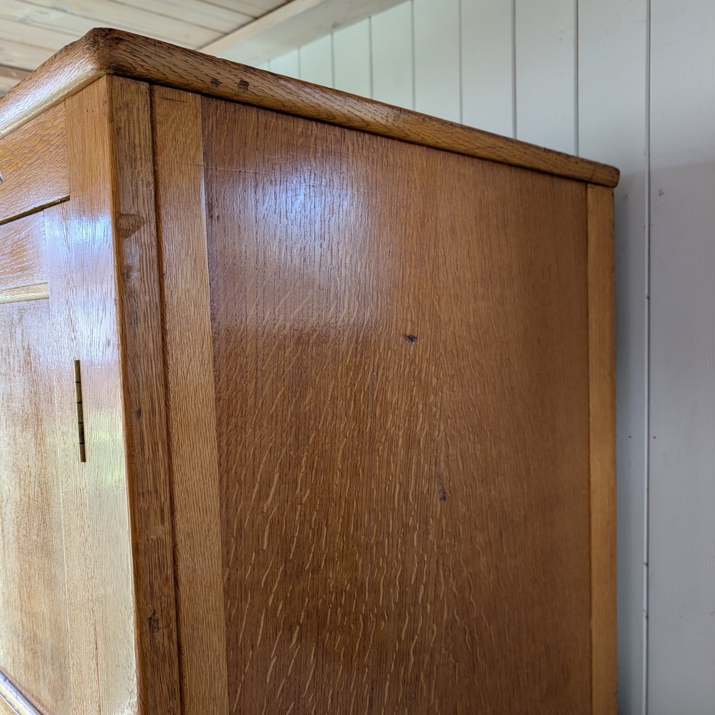 1960s Panalled Oak Wardrobe