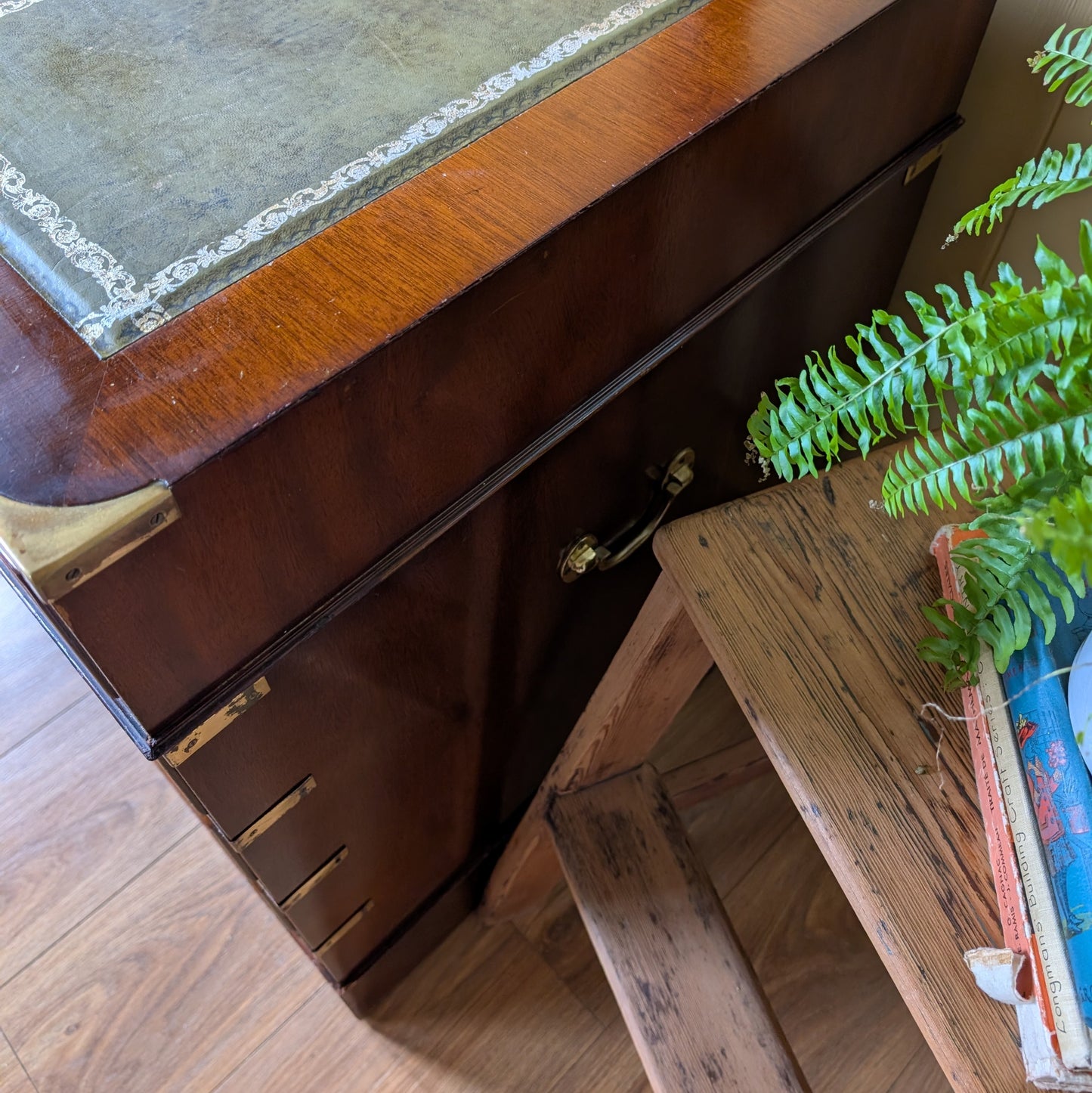 Vintage Campaign Style Desk
