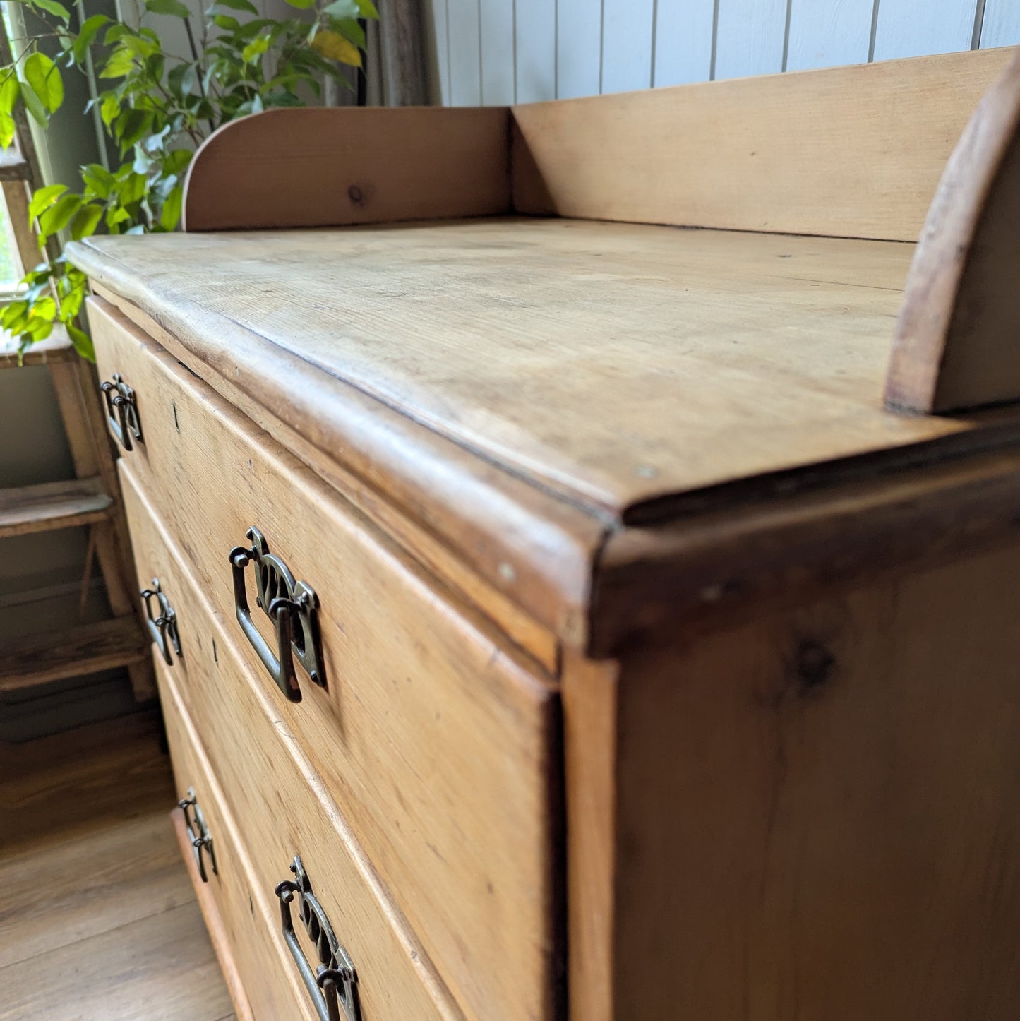 Rustic Victorian Pine Chest of Drawers
