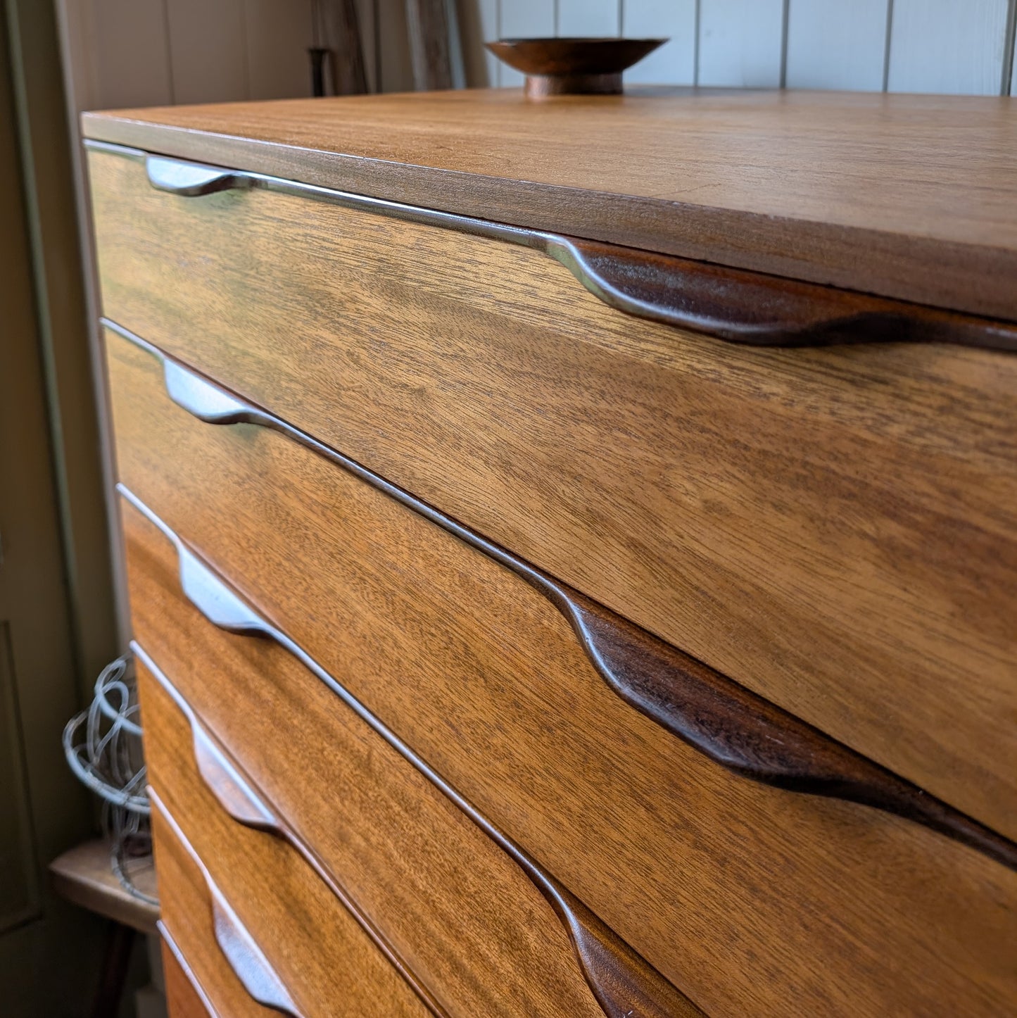 Tall Mid Century Chest of Drawers by Europa