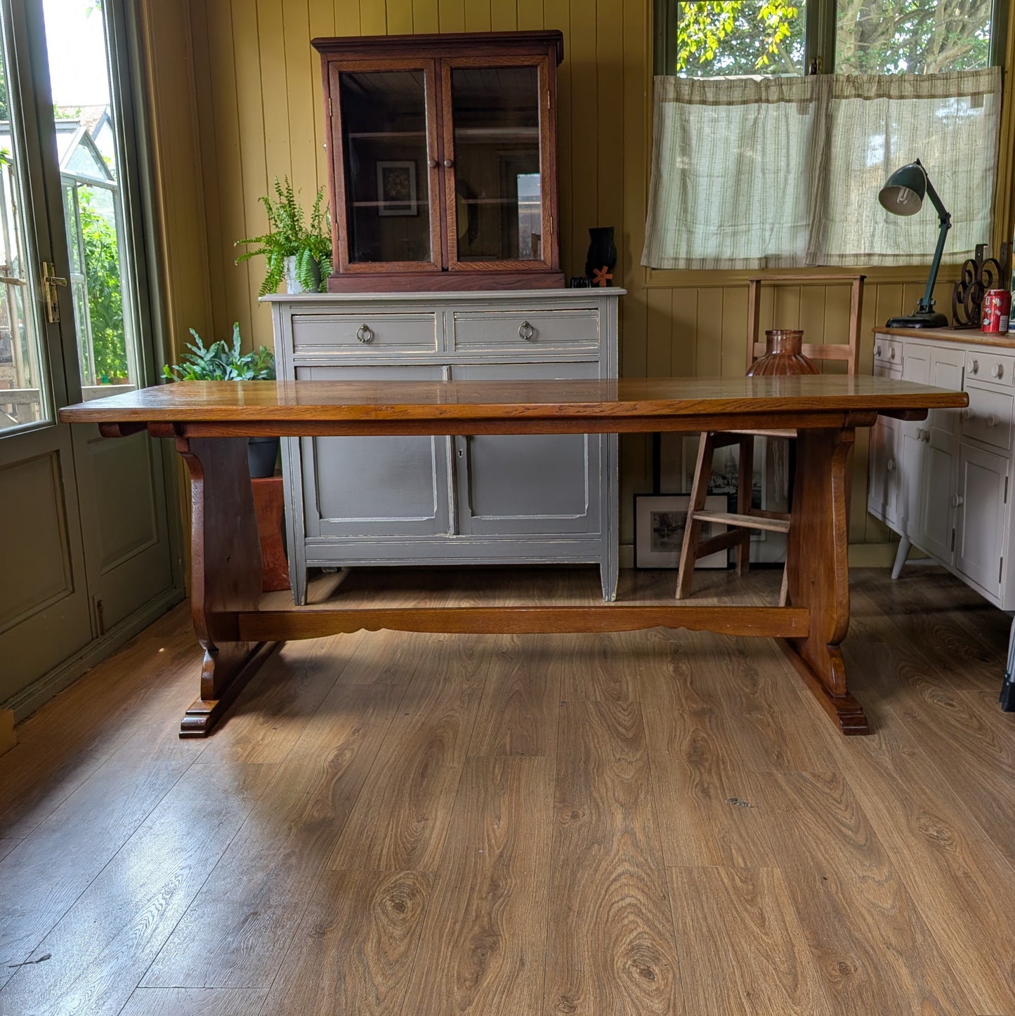 Antique Oak Church Table