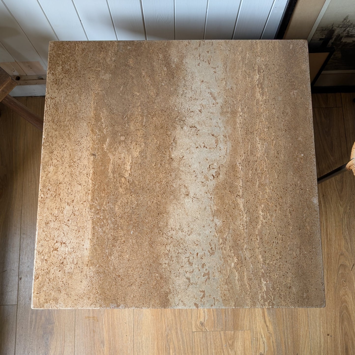 Mid Century Travertine Coffee Table