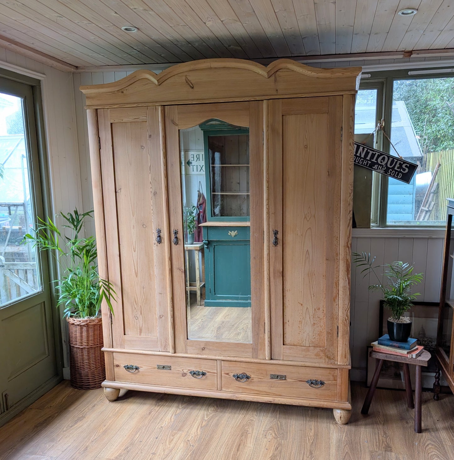 Antique Pine "Knockdown" Triple Ward