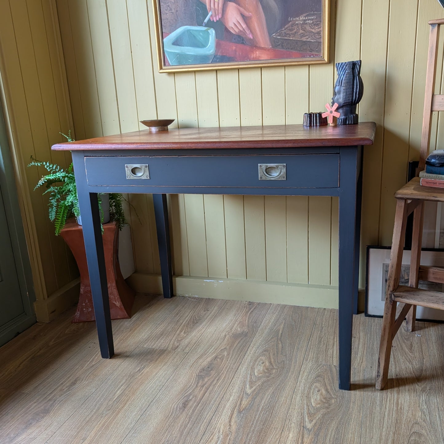 Antique Campaign Style Painted Desk