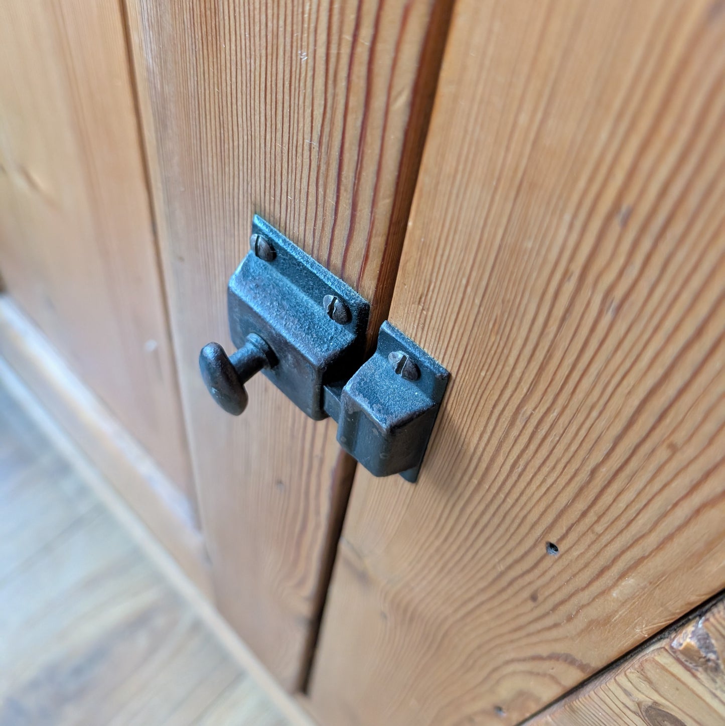 Rustic Victorian Pine Cupboard with Drawers
