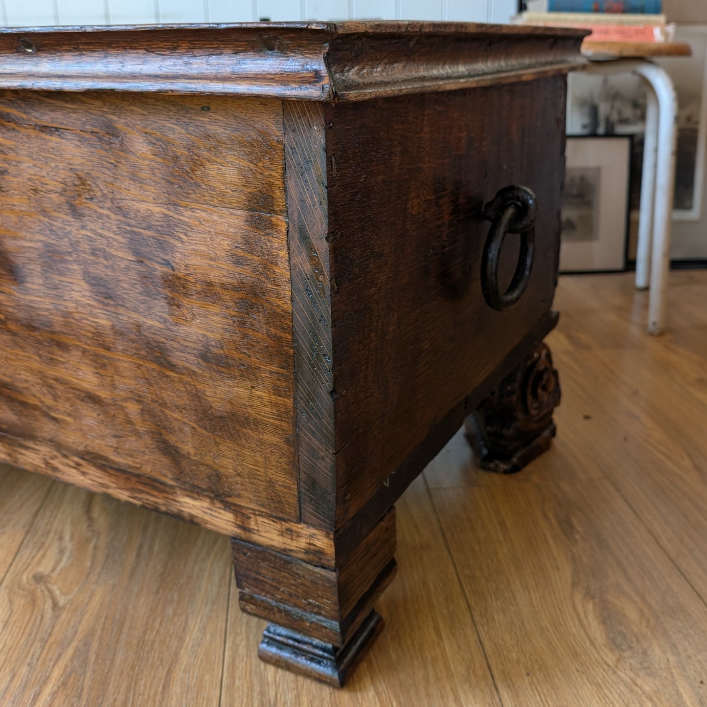 Rustic Antique Oak Chest