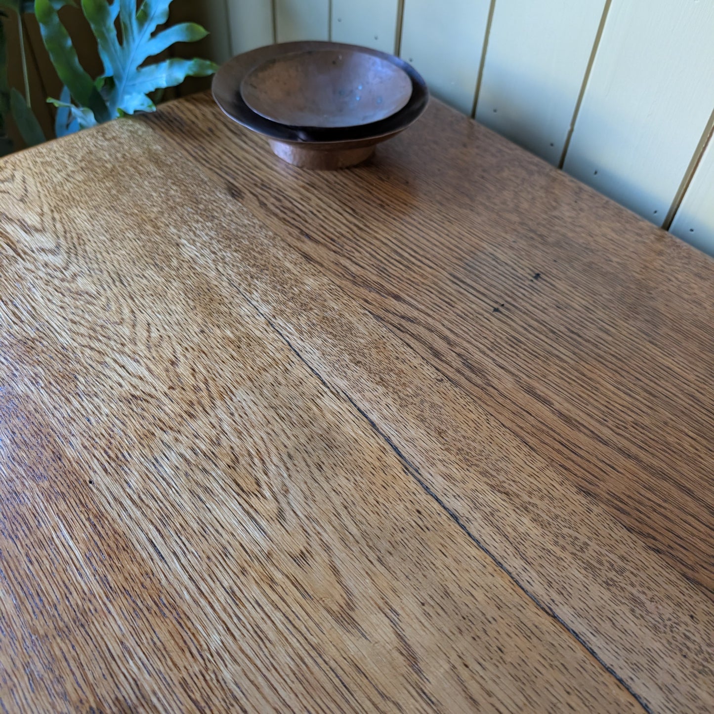 Antique Oak Twin Pedestal Desk