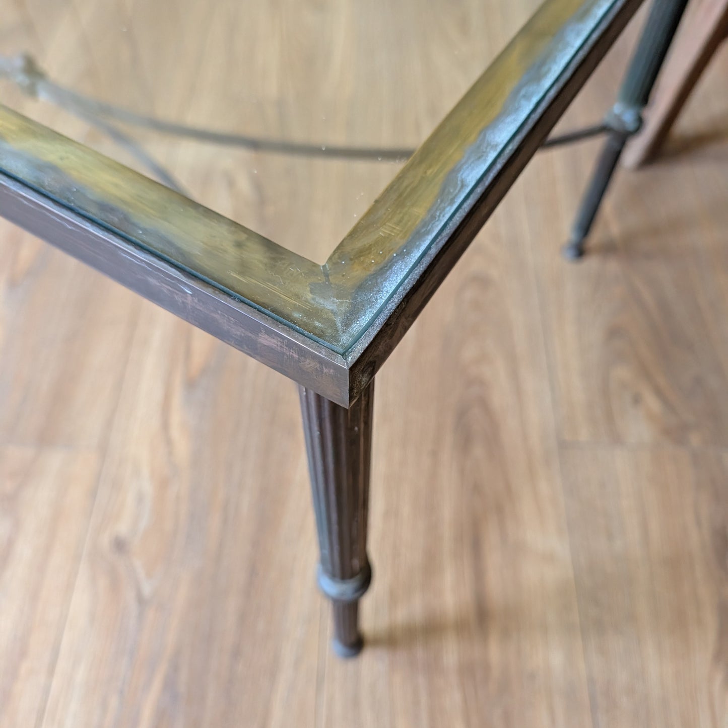 Mid-Century Style Solid Brass and Glass Coffee Table