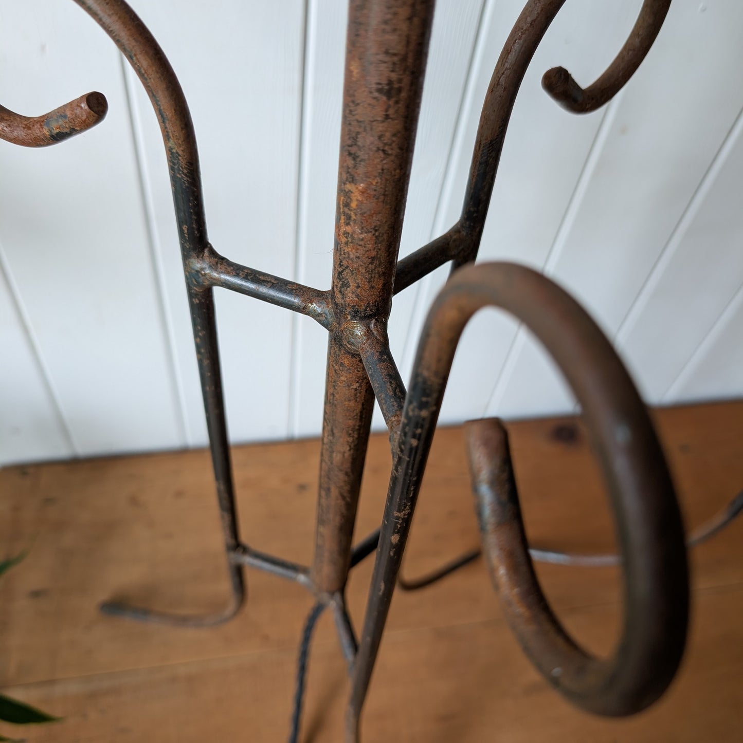 Pair of Large Antique Wrought Iron Lamps