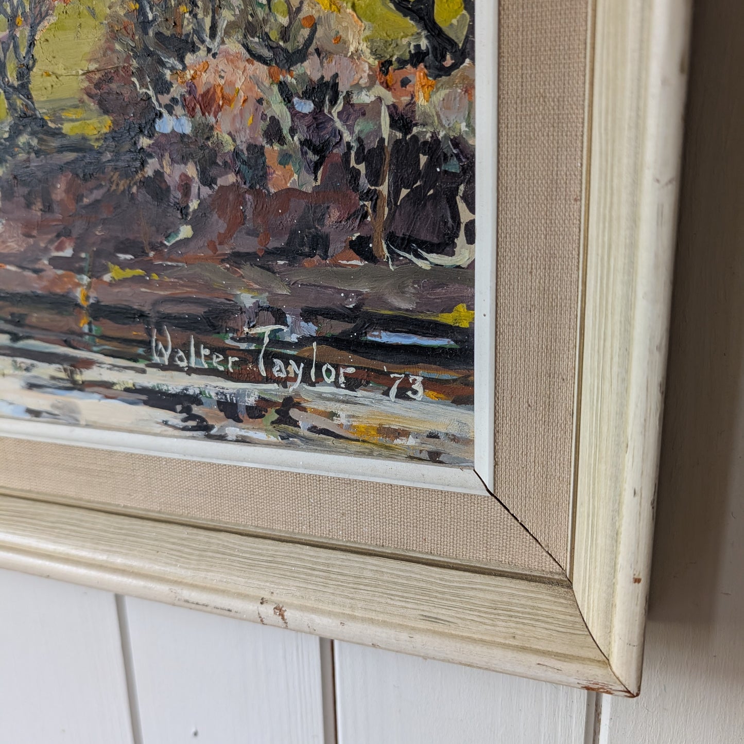 Mid Century Landscape Oil Painting