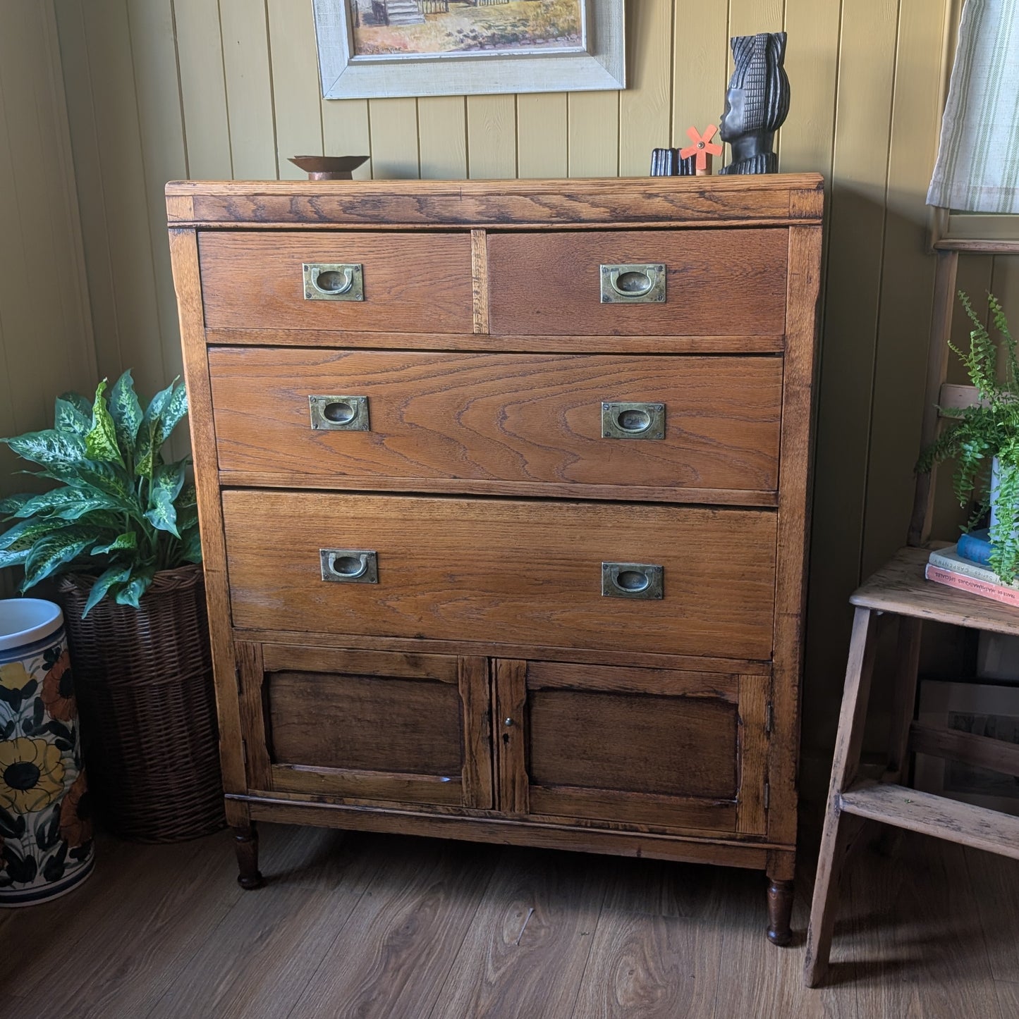 1940s RAF Campaign Chest Of Drawers