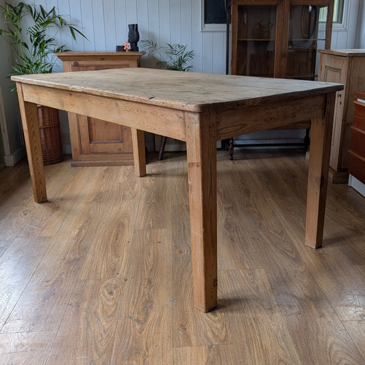 Rustic Victorian Pine Kitchen Table