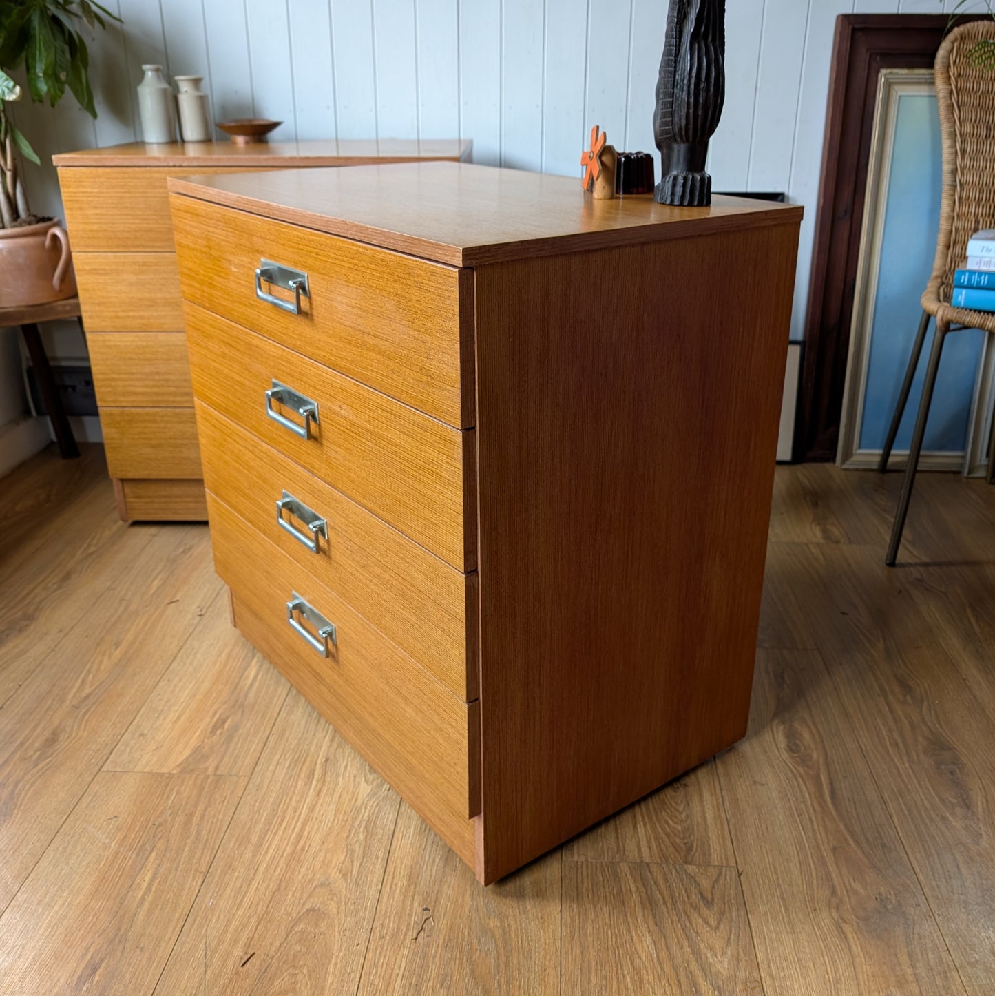 Pair of Small Mid Century Swedish Chest of Drawers