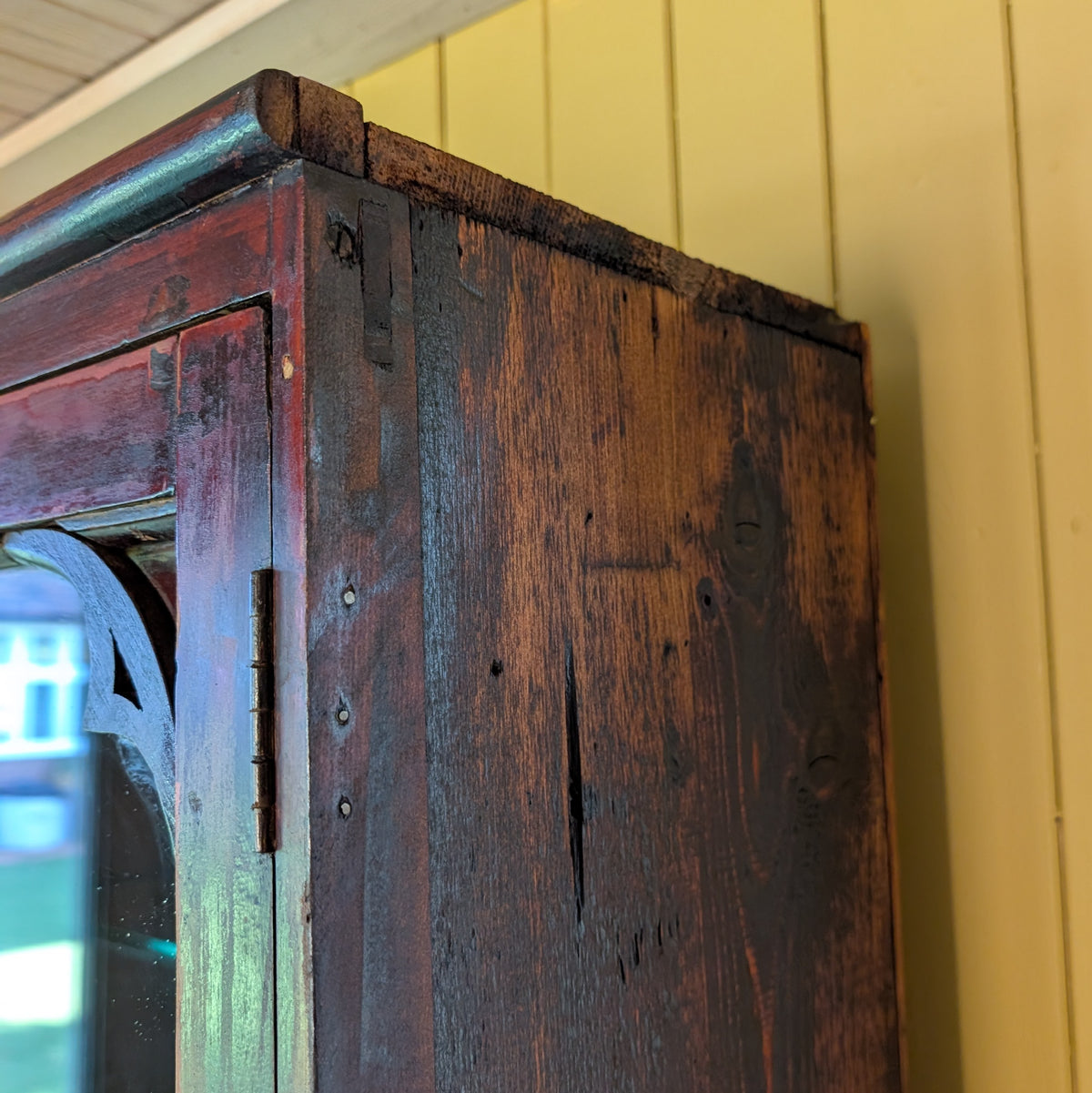 Tall Victorian Glazed Shop Display Cabinet
