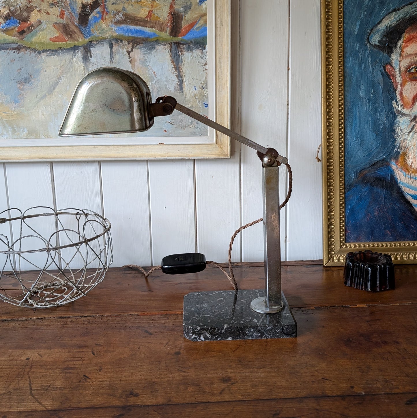 Antique French Desk Lamp
