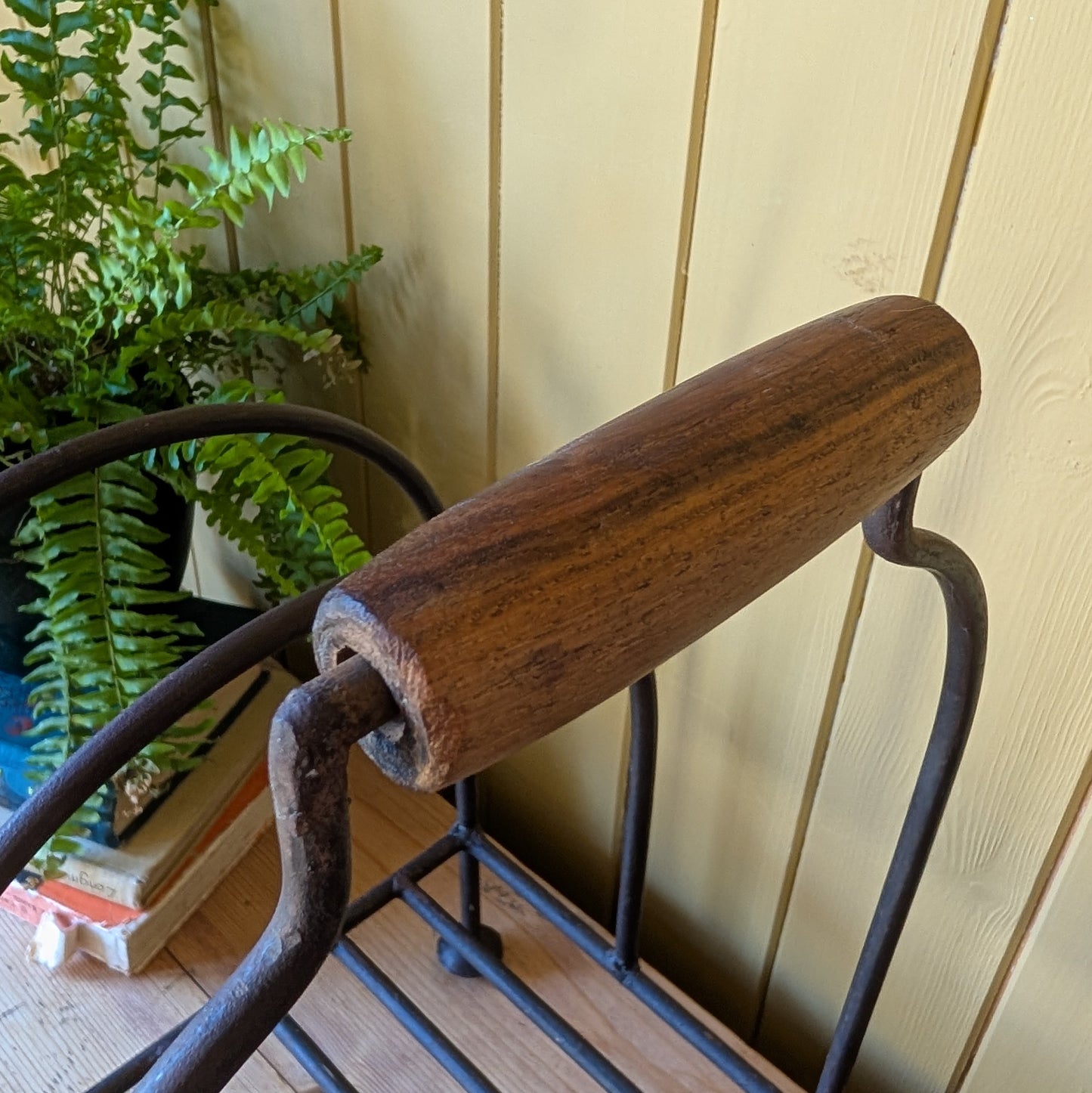 Antique Wrought Iron Magazine Rack